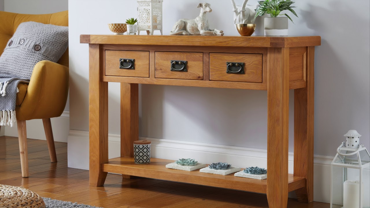 Elegant Solid Oak Console Table for Your Home